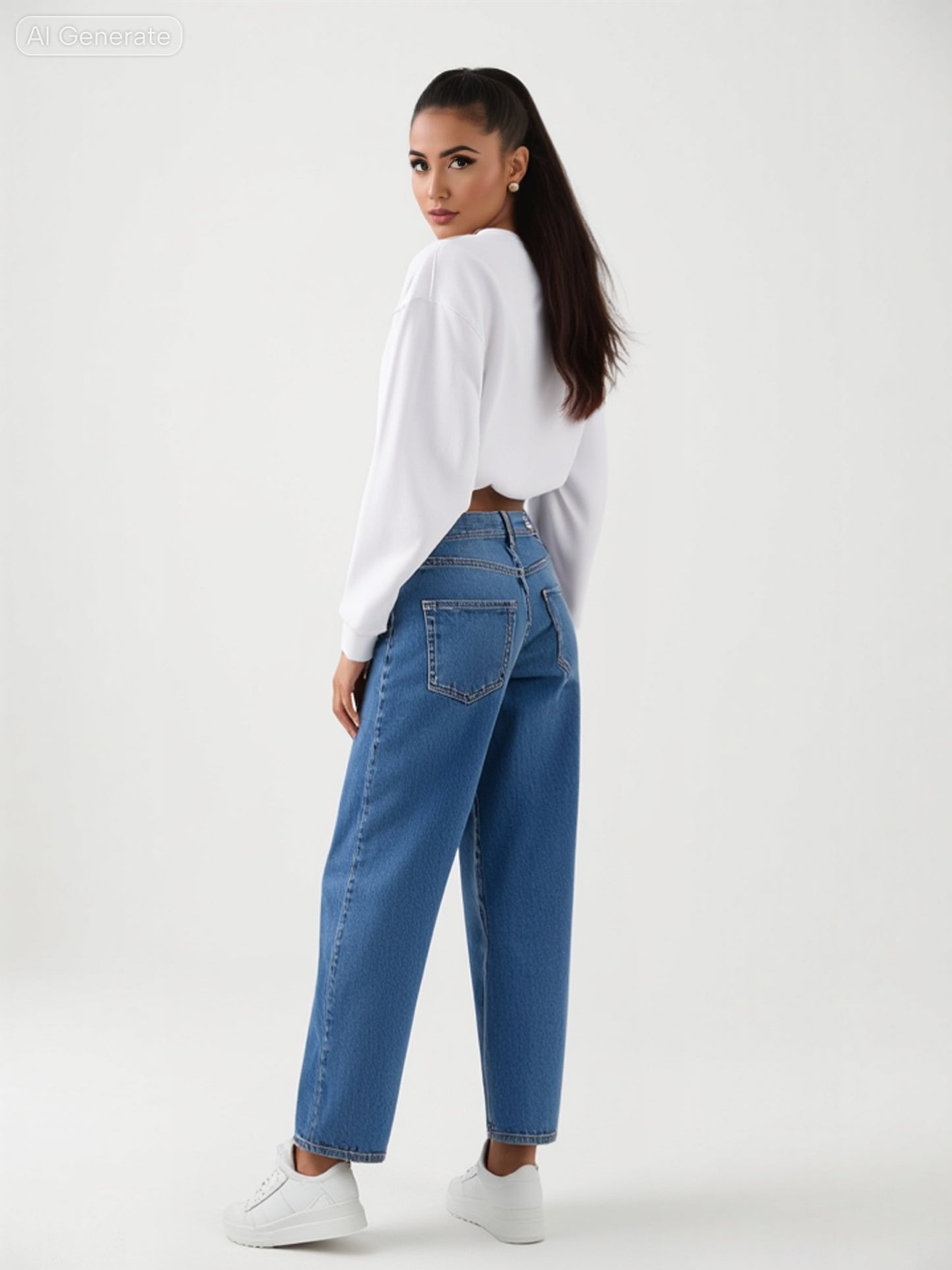 Unisex Premium White Crewneck Sweatshirt