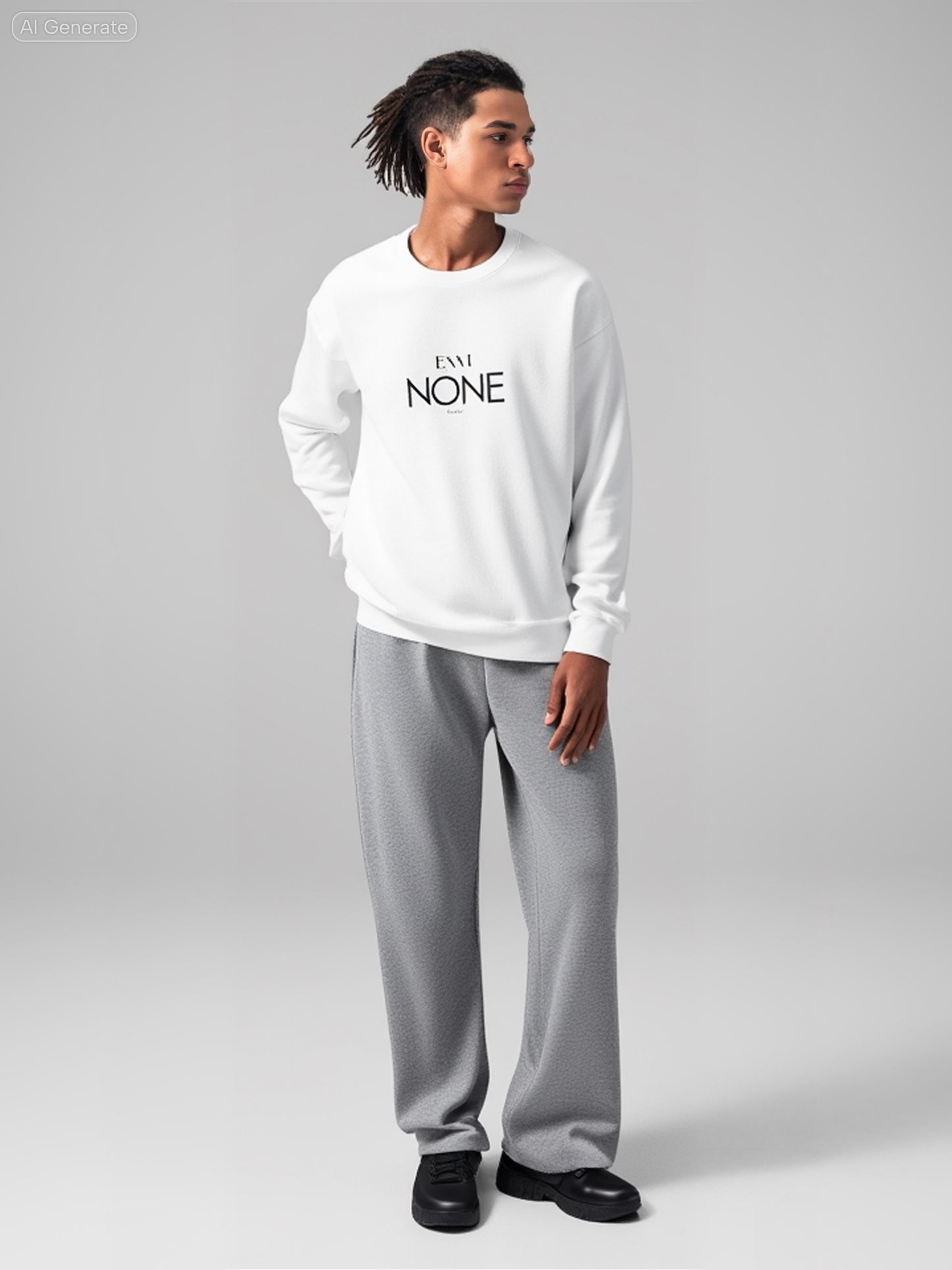 Unisex Premium White Crewneck Sweatshirt
