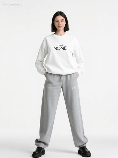 Unisex Premium White Crewneck Sweatshirt