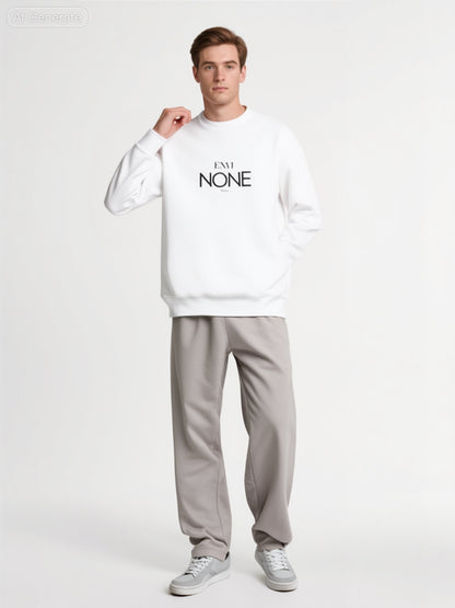 Unisex Premium White Crewneck Sweatshirt
